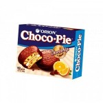 Печенье, Orion (Орион) 30 г 6 шт Чоко Пай Чокочип с кусочками шоколада со вкусом апельсина коробка