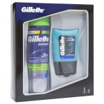 Набор для мужчин, Gillette (Жиллет) 200 мл + 75 мл Сириес для чувствительной кожи гель для бритья + гель после бритья