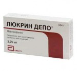 Люкрин депо, лиофилизат для суспензии для внутримышечного и подкожного введения пролонгированного действия 3.75 мг 1 шт флаконы+р-ль 2 мл